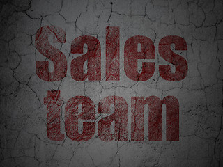 Image showing Marketing concept: Sales Team on grunge wall background