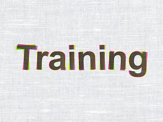 Image showing Education concept: Training on fabric texture background