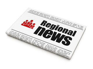 Image showing newspaper with Regional News and Business