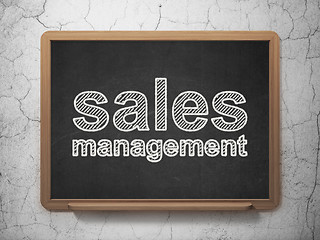 Image showing Marketing concept: Sales Management on chalkboard background