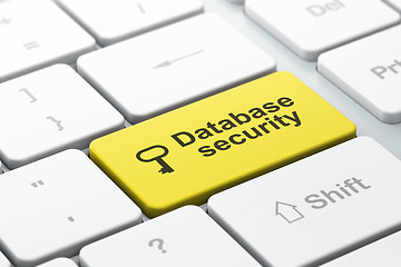 Image showing Key and Database Security on keyboard