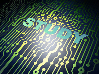 Image showing Education concept: circuit board with Study