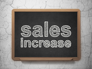 Image showing Advertising concept: Sales Increase on chalkboard background