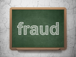 Image showing Protection concept: Fraud on chalkboard background