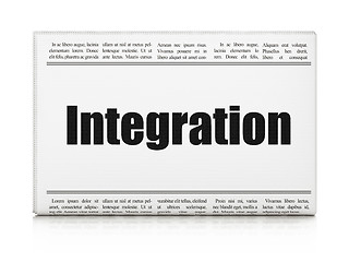 Image showing Finance news concept: newspaper headline Integration