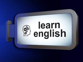 Image showing Education concept: Learn English and Head With Gears