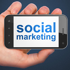 Image showing Social Marketing on smartphone