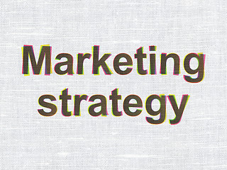 Image showing Marketing Strategy on texture background