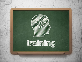 Image showing Education concept: Head With Light Bulb and Training