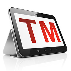 Image showing Law concept: Trademark on tablet pc computer