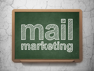 Image showing Advertising concept: Mail Marketing on chalkboard background