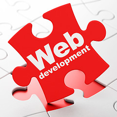 Image showing Web Development on puzzle background