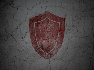 Image showing Safety concept: Shield on grunge wall background