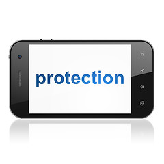 Image showing Safety concept: Protection on smartphone