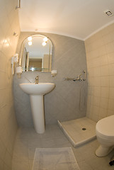 Image showing compact bathroom hotel