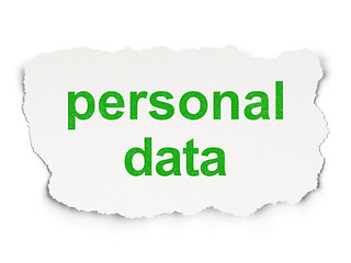 Image showing Information concept: Personal Data on Paper background