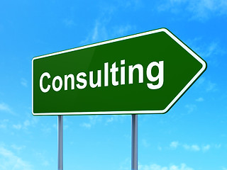 Image showing Business concept: Consulting on road sign background