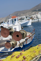 Image showing fishing boats greek islands