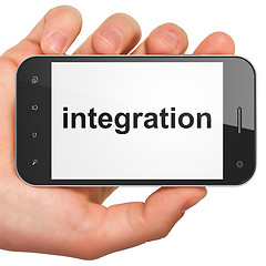 Image showing Business concept: Integration on smartphone