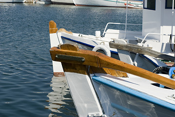 Image showing fishing boats greek islands