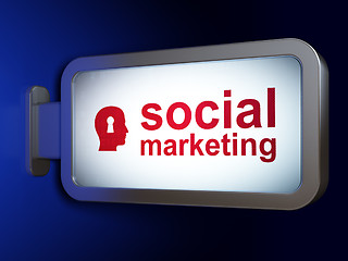 Image showing Social Marketing and Head With Keyhole