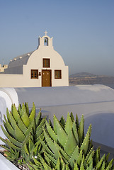 Image showing santorini greek island church