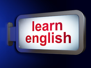 Image showing Education concept: Learn English on billboard background