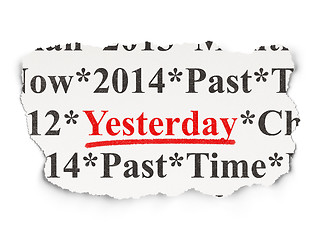 Image showing Time concept: Yesterday on Paper background