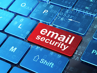 Image showing Email Security on computer keyboard background