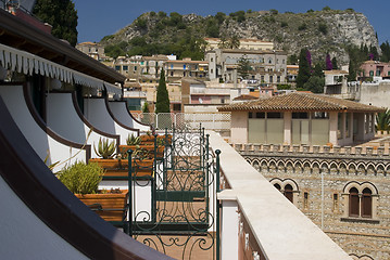 Image showing taormina sicily italy architecture and view