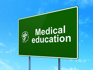 Image showing Education concept: Medical Education and Head With Gears