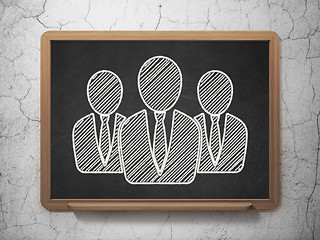 Image showing Law concept: Business People on chalkboard background