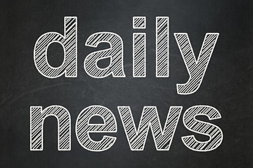 Image showing News concept: Daily News on chalkboard background