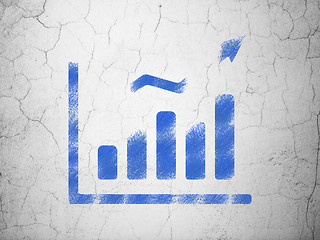 Image showing News concept: Growth Graph on wall background