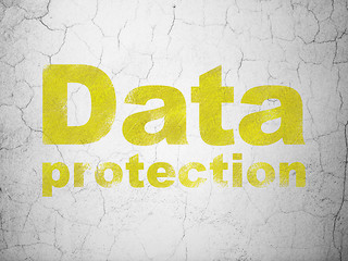 Image showing Protection concept: Data Protection on wall background