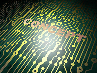 Image showing Advertising concept: circuit board with Concept