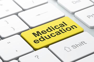 Image showing Medical Education on keyboard background