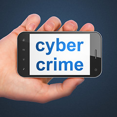 Image showing Safety concept: Cyber Crime on smartphone