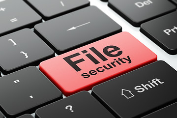 Image showing Security concept: File Security on computer keyboard background