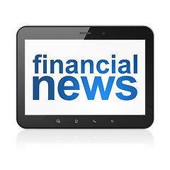 Image showing Financial News on tablet pc computer