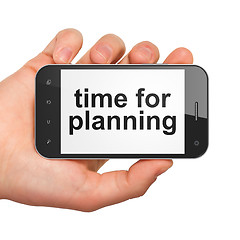 Image showing Time concept: Time for Planning on smartphone