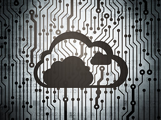 Image showing Cloud technology concept: circuit board with Cloud
