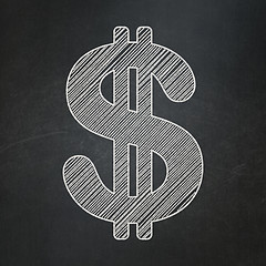 Image showing Currency concept: Dollar on chalkboard background