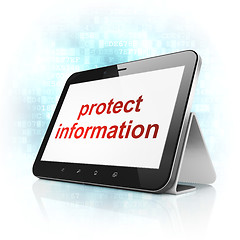 Image showing Safety concept: Protect Information on tablet pc computer