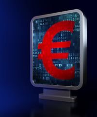 Image showing Currency concept: Euro on billboard background