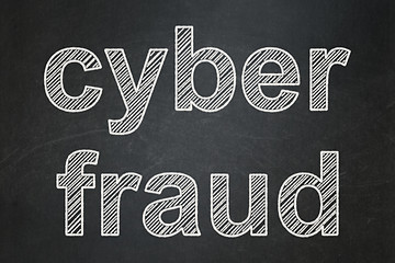 Image showing Safety concept: Cyber Fraud on chalkboard background