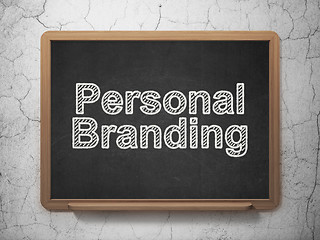 Image showing Advertising concept: Personal Branding on chalkboard background