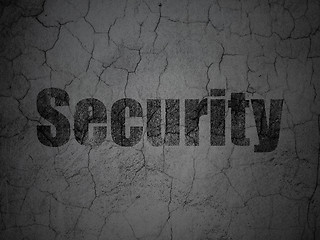 Image showing Security on grunge wall background