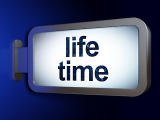 Image showing Timeline concept: Life Time on billboard background