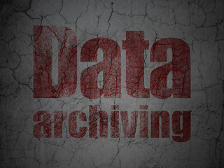 Image showing Information concept: Data Archiving on grunge wall background